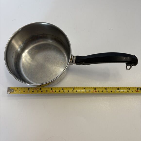 Vtg Farberware 1Qt Saucepan Pot‎ Stainless Steel Aluminum Clad Bronx NY USA - Picture 8 of 8
